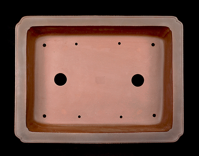 紫泥外縁下紐長方鉢 | 盆栽、盆栽書籍、盆栽鉢の通販│近代出版