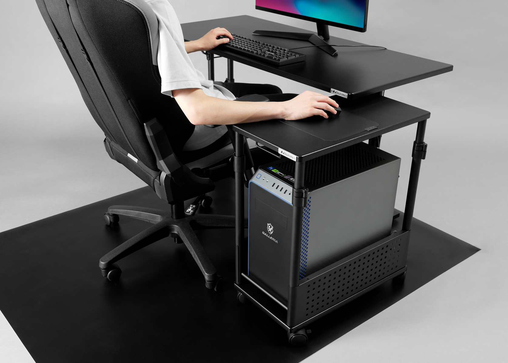 昇降式L字デスク コンパクト BHD-550H | Bauhütte®