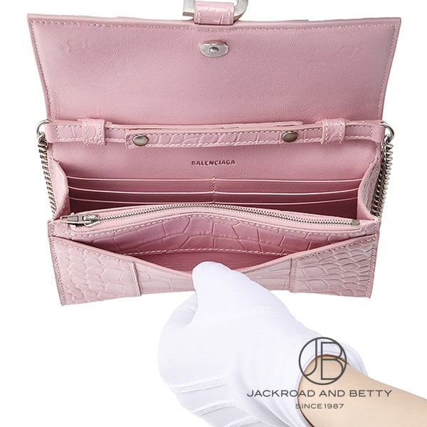 アワーグラス チェーン ウォレット ピンク[6560501LR6Y6904] Houeglass