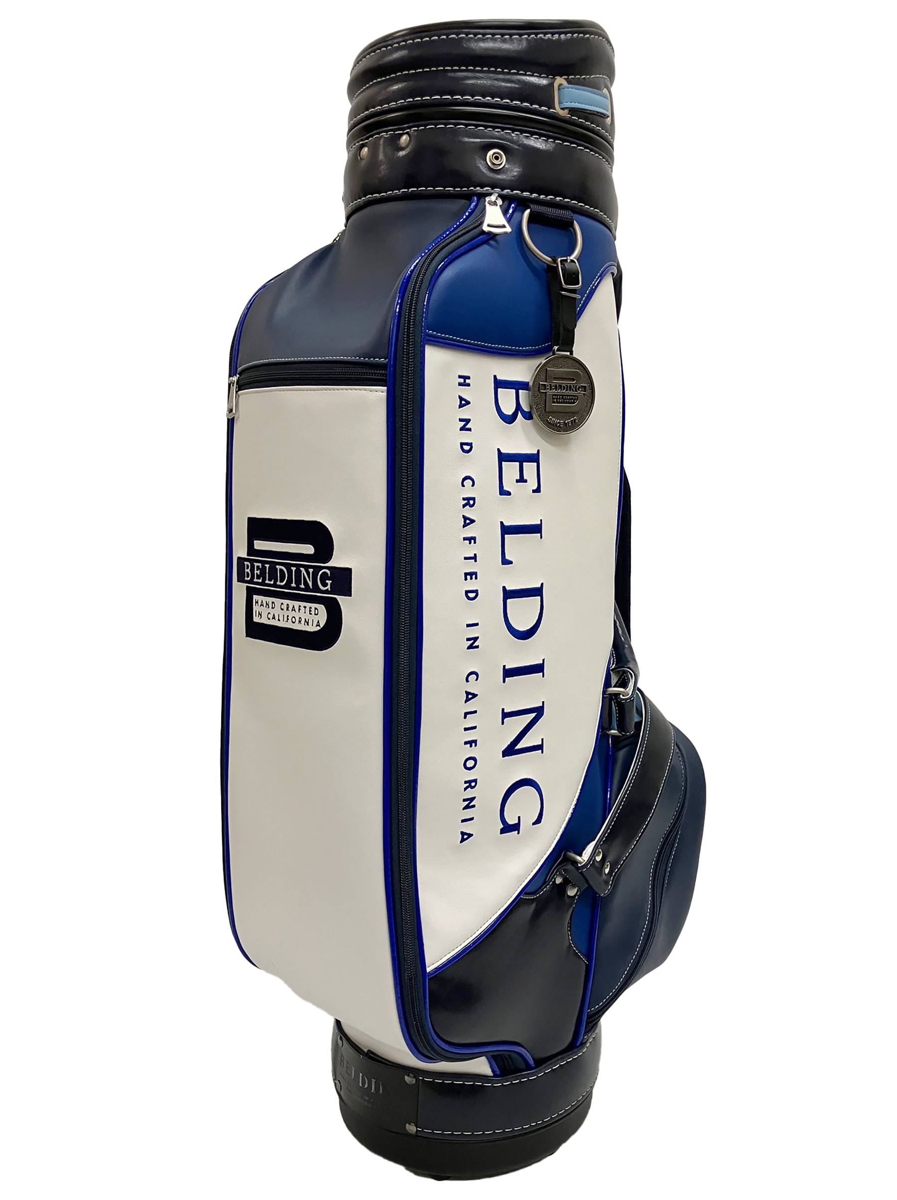 BELDING キャディバッグ ホワイト/ブルー BELDING キャディバッグ 青