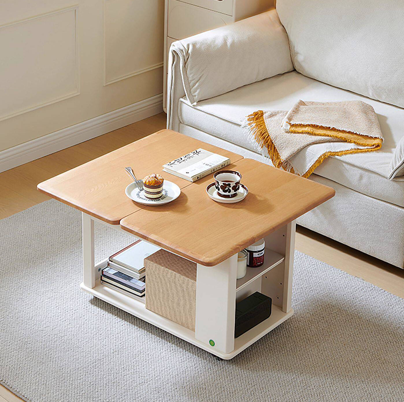 3WAY サイドテーブル 折りたたみ式 ローテーブルダイニングテーブル