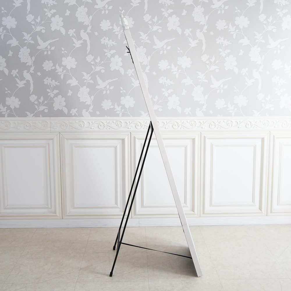 ロココ調 スタンドミラー アンティーク ホワイト 幅49cm | ロココ調