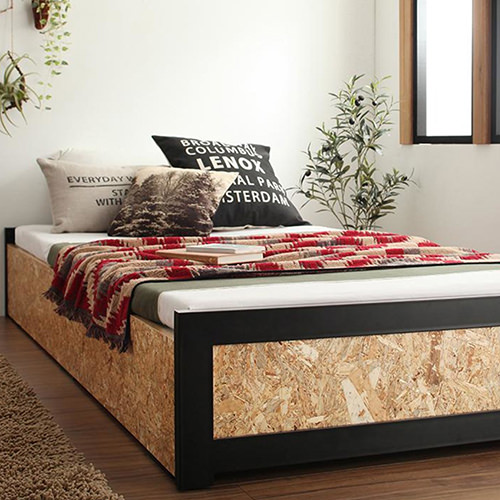 インテリアになる ヴィンテージデザインOSBすのこベッド (シングル)の