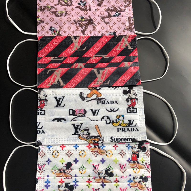 LV/ルイ・ヴィトンブランド不織布マスクコロナ対策使い捨てマスク 快適