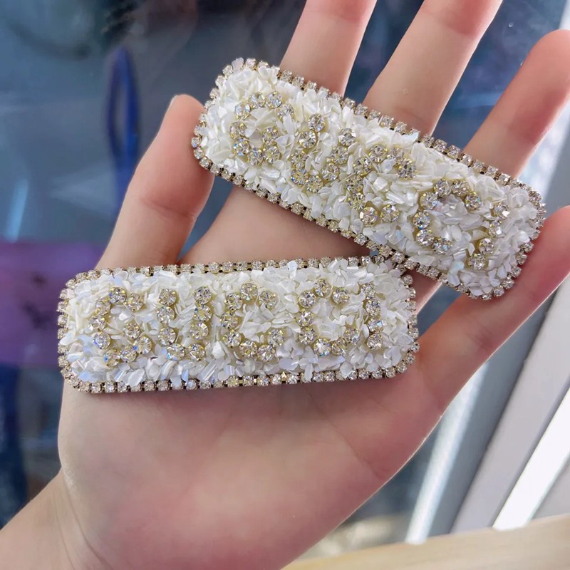 ハイブランドグッチヘアピンおしゃれ貝殻 水のダイヤヘアアクセサリー