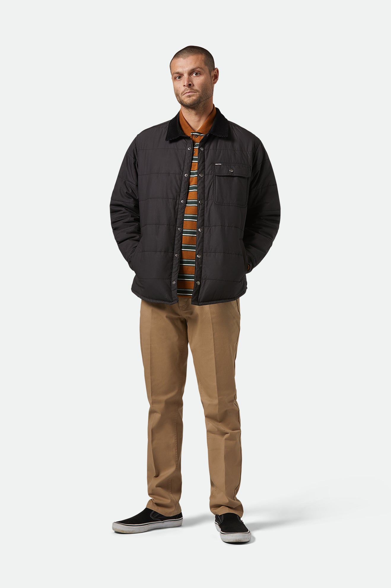 Men's Cass Jacket in Black/Black – Brixton