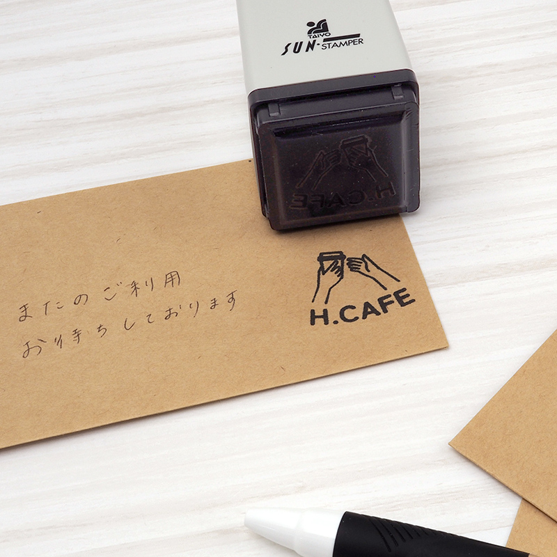 データ入稿 サンスタンパー P型 25×25mm 油性速乾スタンプ - ゴム印.com