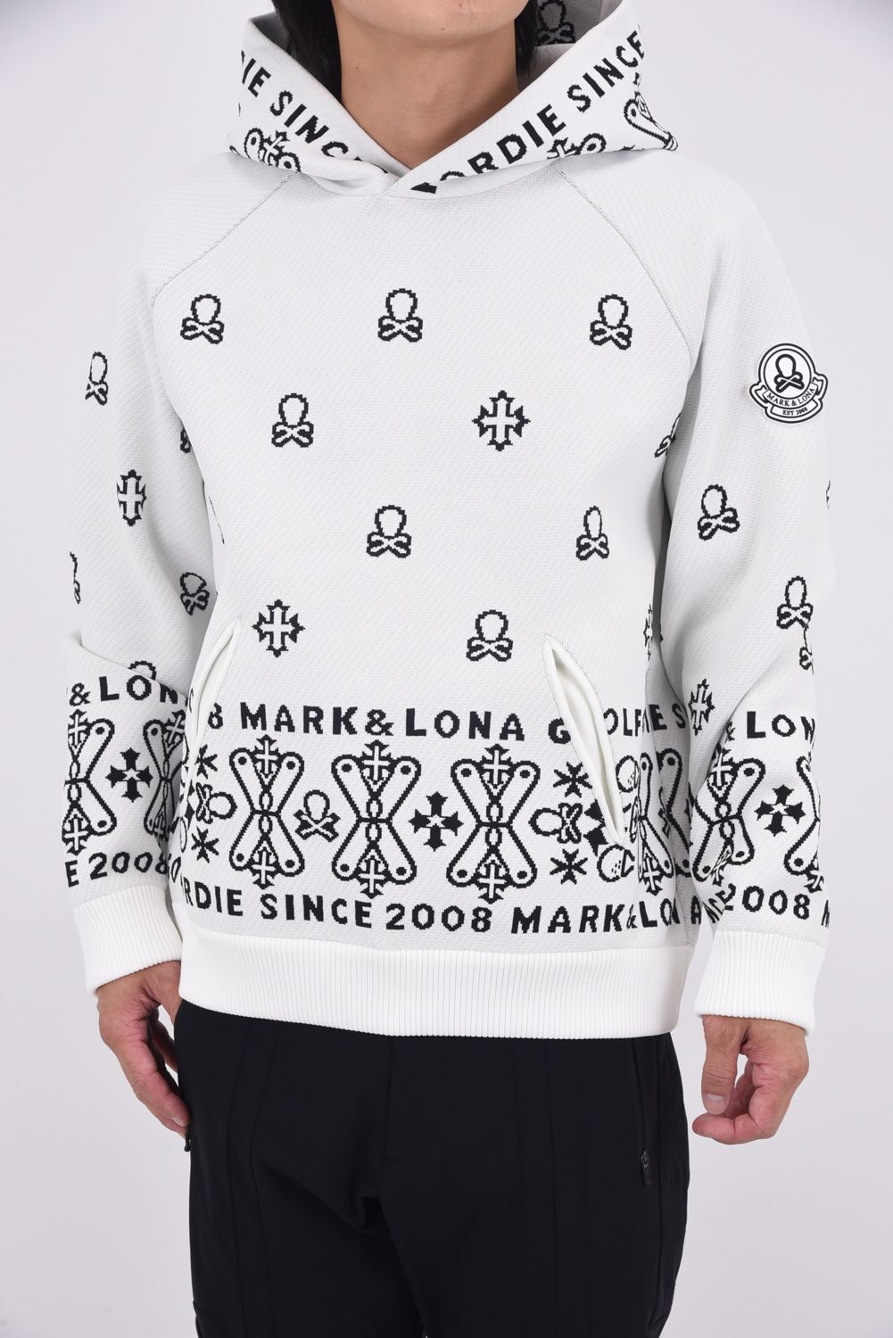 MARK&LONA - 【25AW】 SVASTIKA POLY FLEX HOODIE / クロスモチーフ