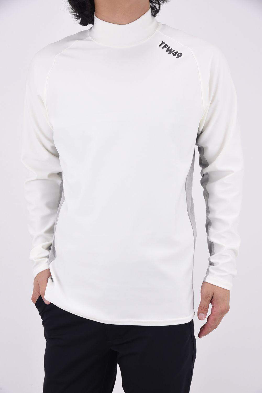 TFW49 モックネック 長袖 ホワイト M junhashimoto ゴルフ TFW49