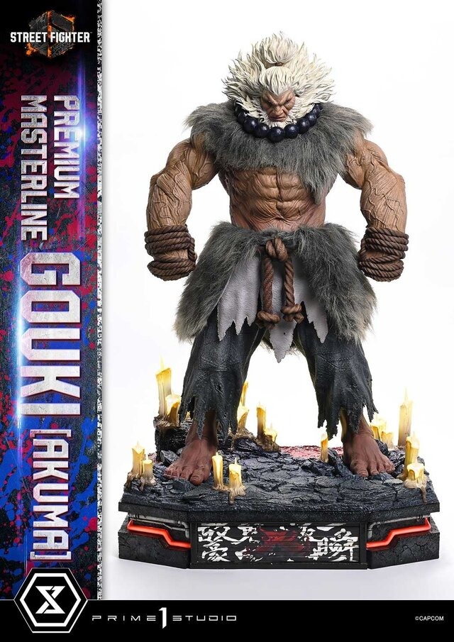 スト6』豪鬼が約26万円の超高級スタチューに！LEDで「天」が深紅の色に