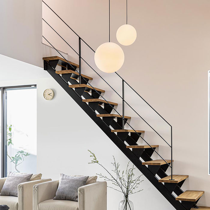 Sphere ペンダントライト ホワイト 2灯｜吹き抜け対応・乳白アクリル