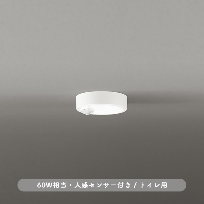 トイレ用 高感度人感センサー付 シーリングライト・60W相当 ｜照明の