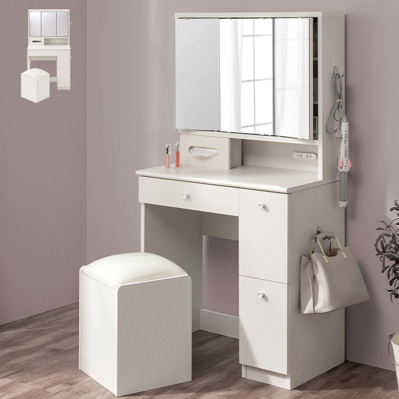 3面鏡ドレッサー ミラー ドレッサー おしゃれ ぼん家具 LCB642296