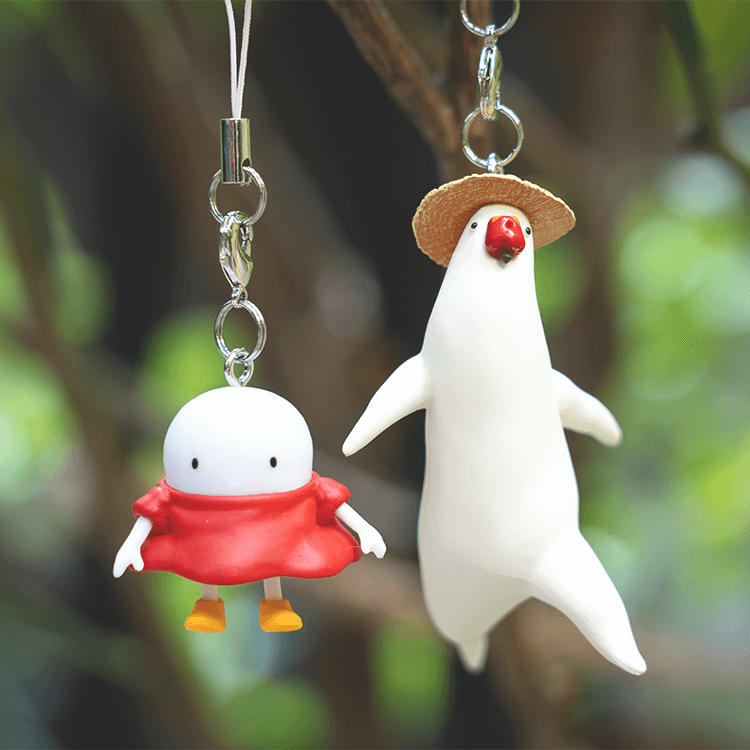 ジブリ美術館オリジナル パン種とタマゴ姫 キーホルダーセット｜三鷹の