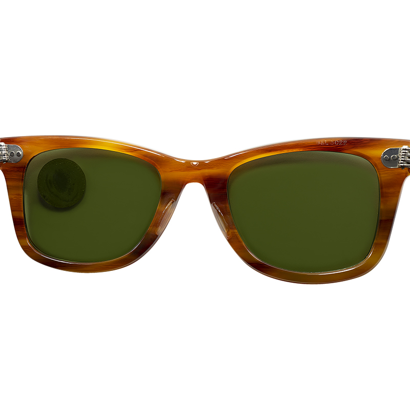 GIG LAMPS 1960s B&L RAYBAN WAYFARER 1 BLONDE AMBER size50/22 with