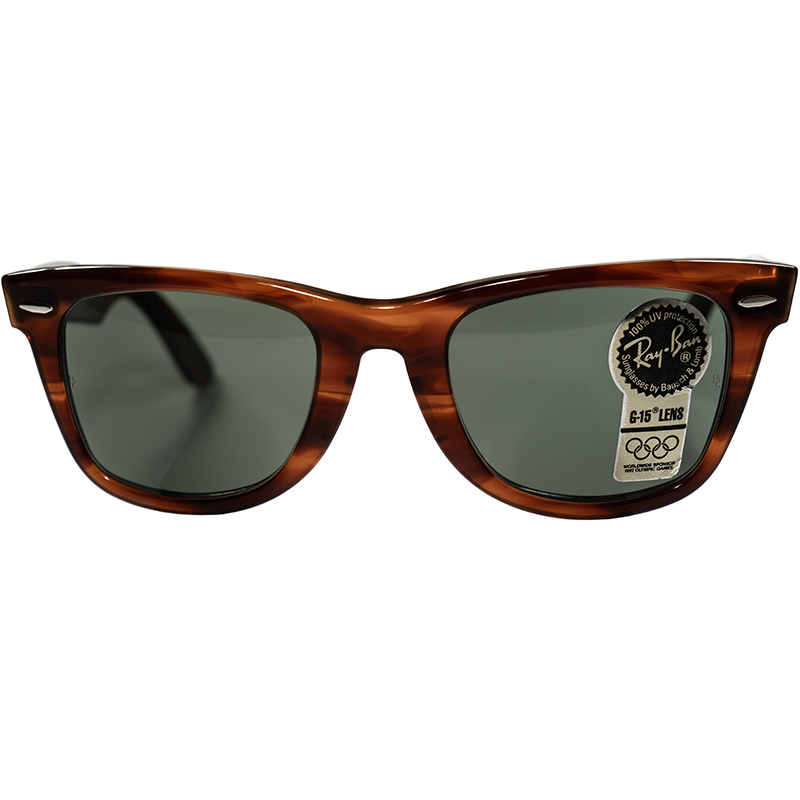 GIG LAMPS 1980s B&L RAYBAN WAYFARER 1 AMBER size50/22 with B&L G15