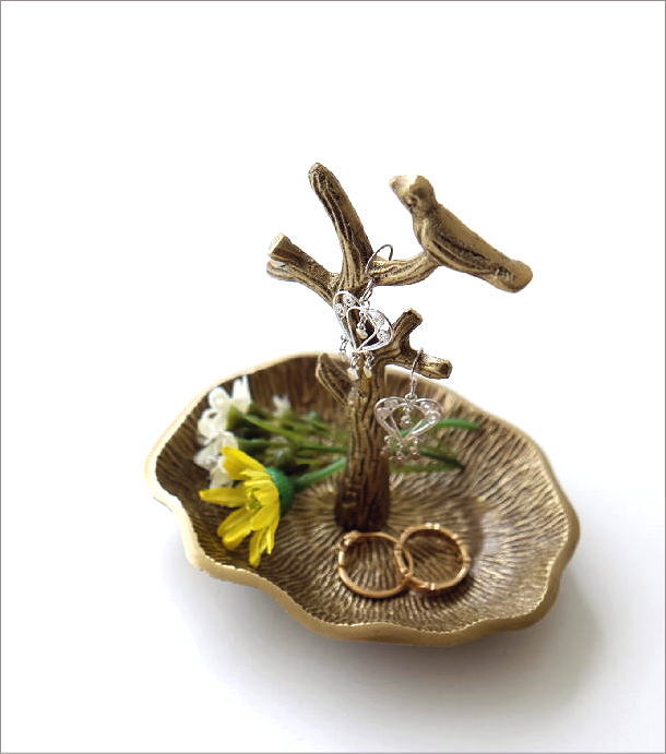 アクセサリースタンド おしゃれ 収納 ツリー 木の枝 真鍮 アンティーク