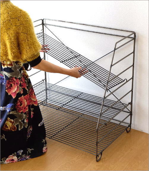 棚 シェルフ アイアン 3段 収納棚 オープンシェルフ フラワーラック