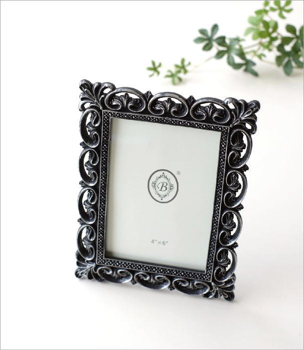 フォトフレーム おしゃれ L判 卓上 壁掛け 樹脂 アンティーク調 写真