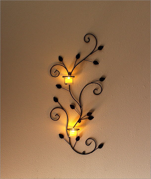 壁飾り アイアン ガラス キャンドルホルダー 壁掛け 花瓶 インテリア