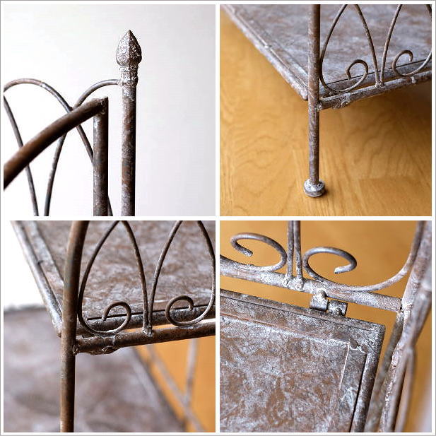 ラック 3段 棚 シェルフ おしゃれ アイアン 飾り棚 折りたたみ