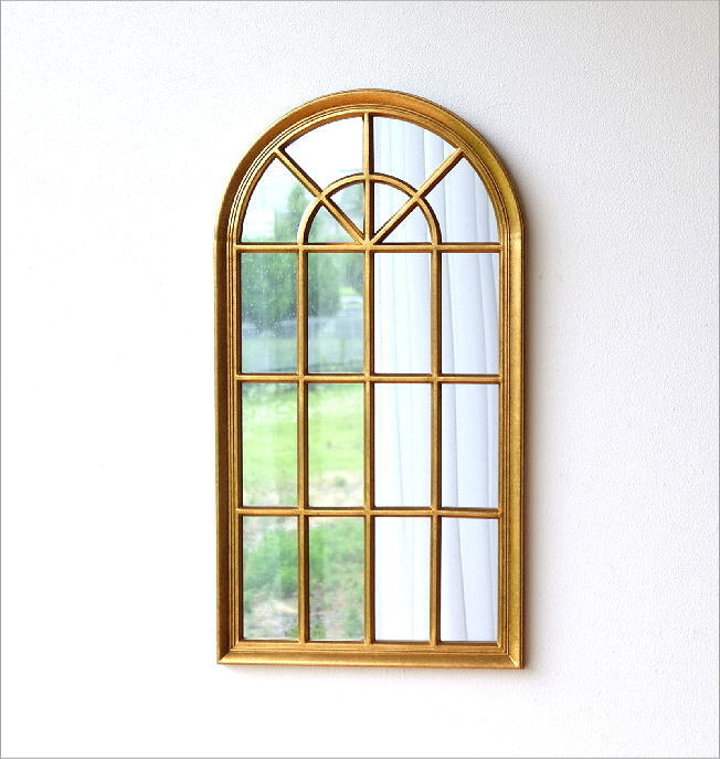 鏡 壁掛けミラー 壁飾り おしゃれ アンティークゴールド エレガント