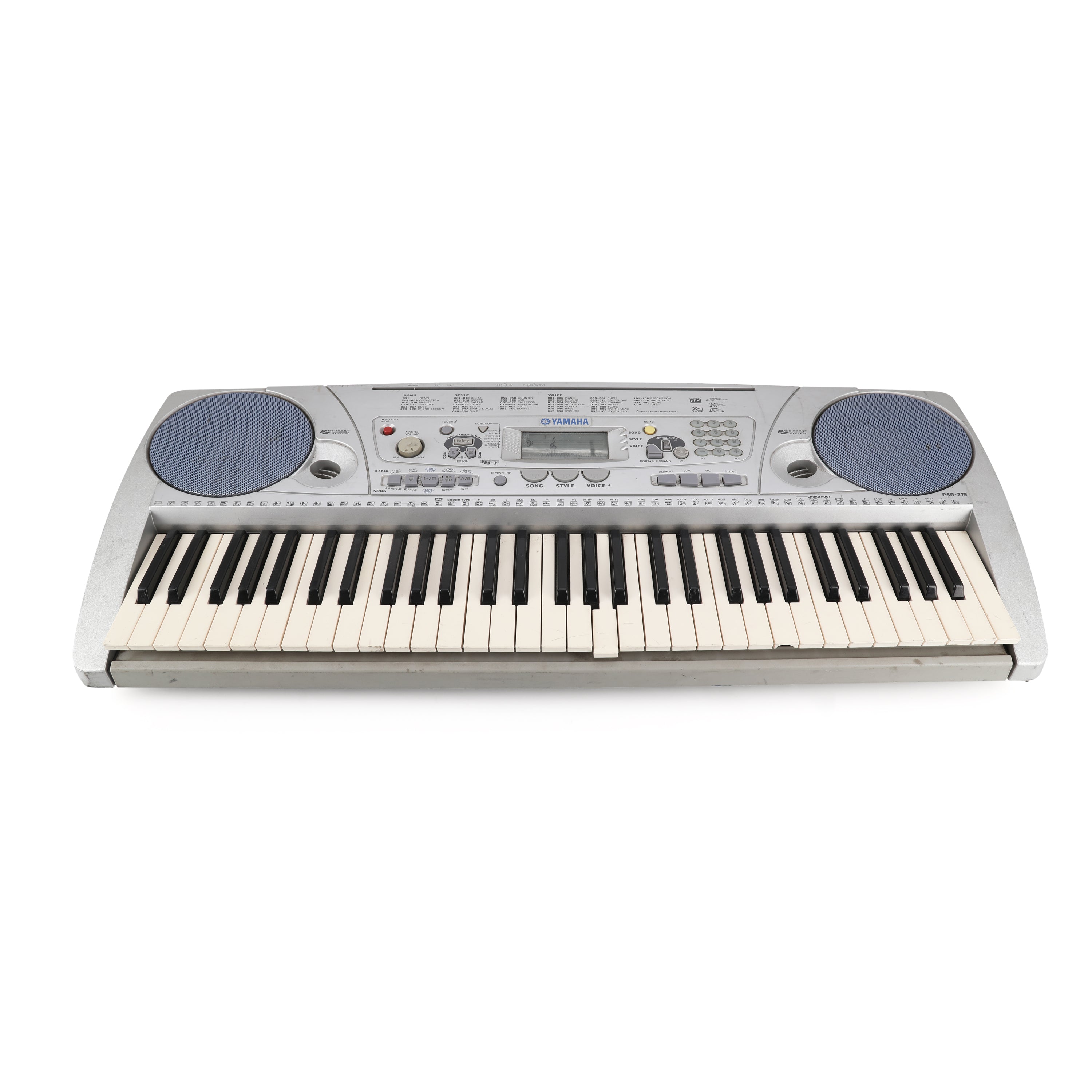 Silver Yamaha Keyboard w/ Blue Speakers - Gil & Roy Props