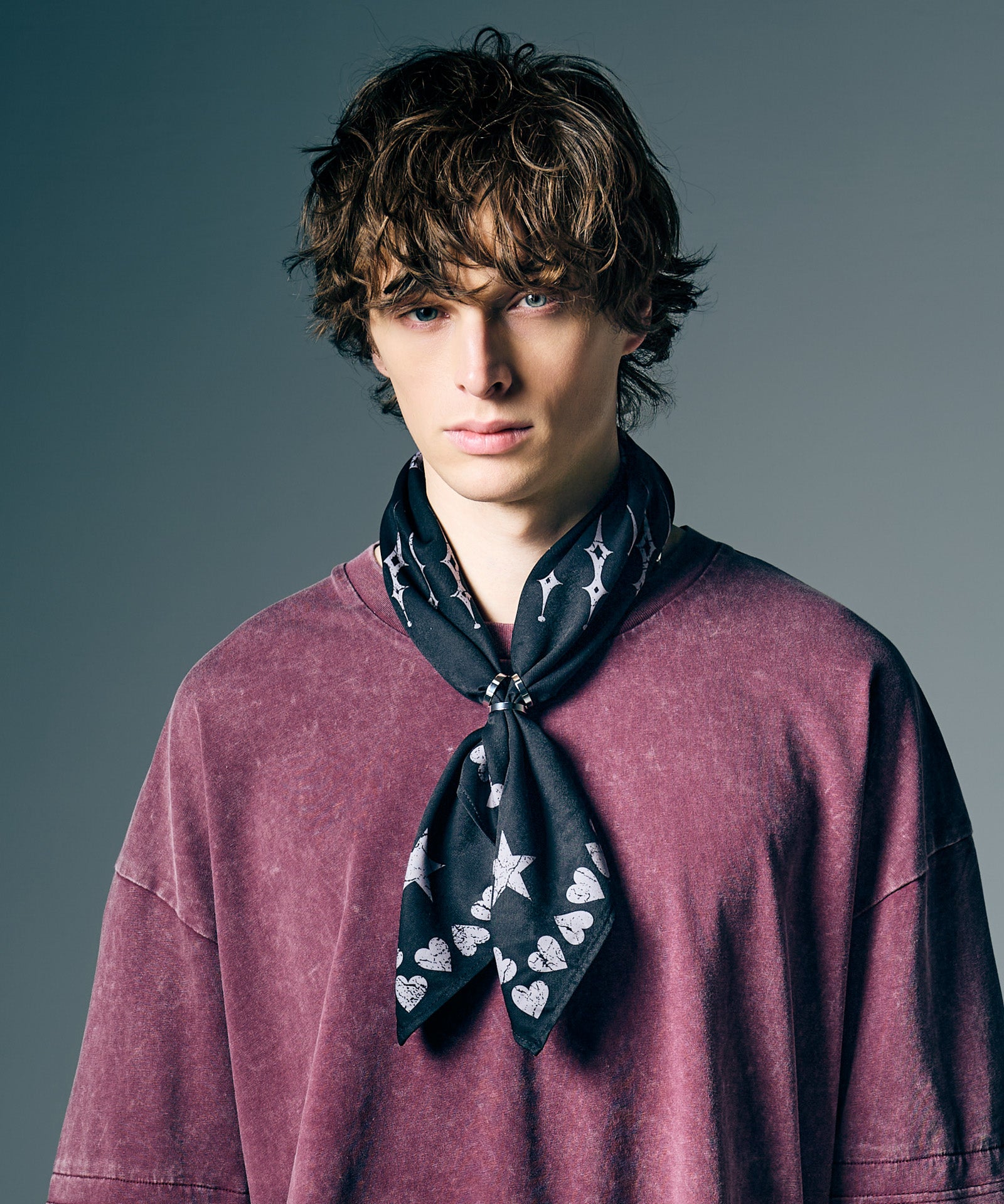 GB0226/AC10 : Skull Heart Bandana / スカルハートバンダナ | glamb