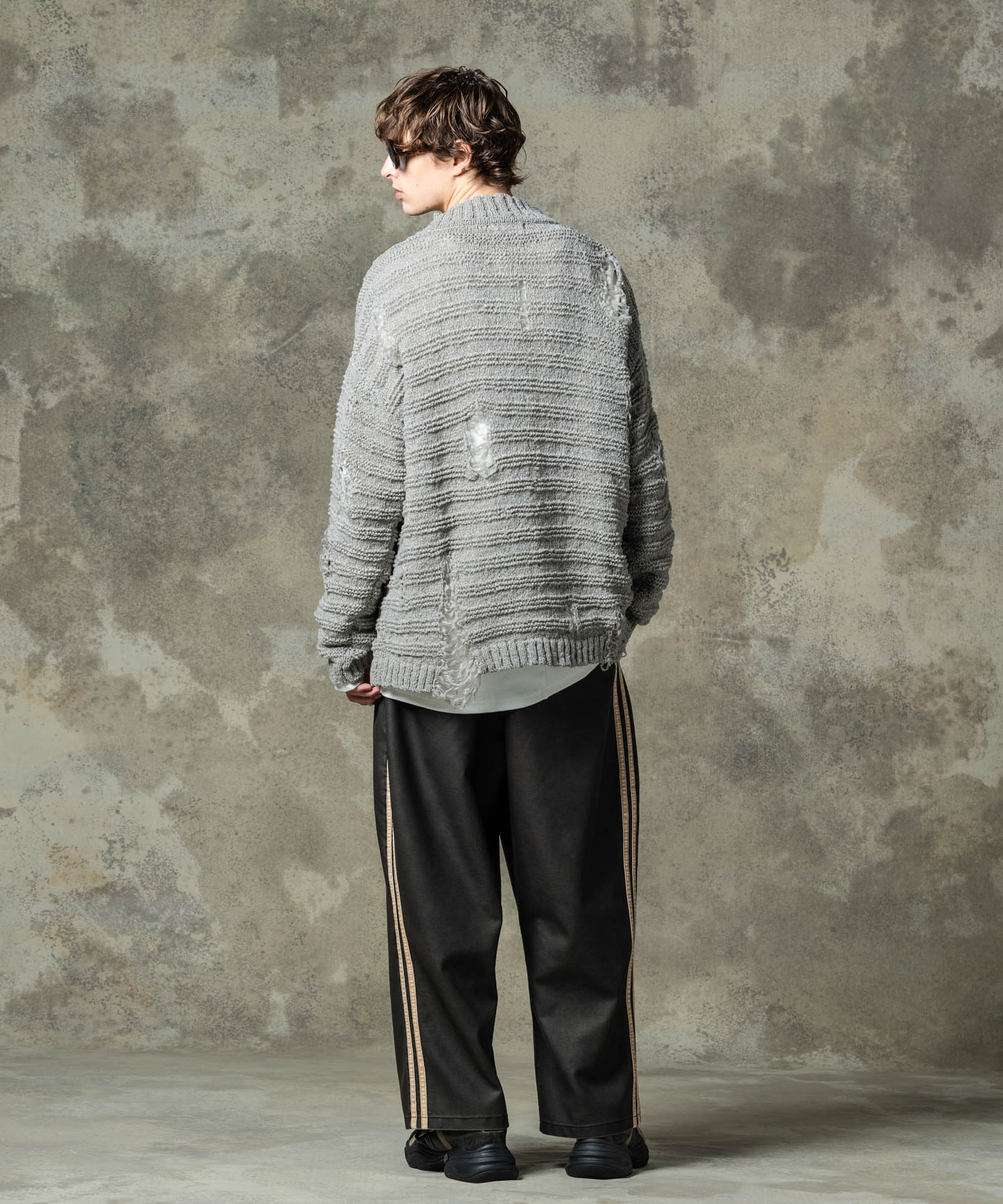 GB0125/KNT06 : Crush Mock Neck Knit / クラッシュモックネックニット