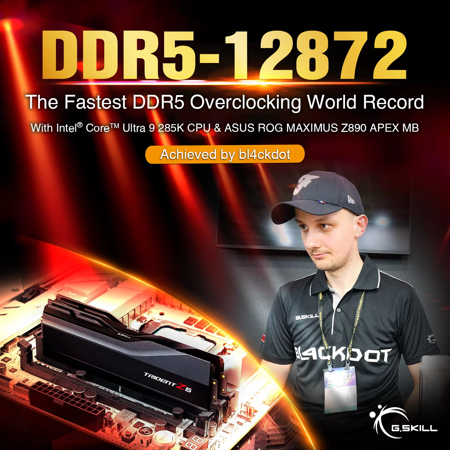 G.SKILL Achieves DDR5 Memory Frequency Overclock World Record at