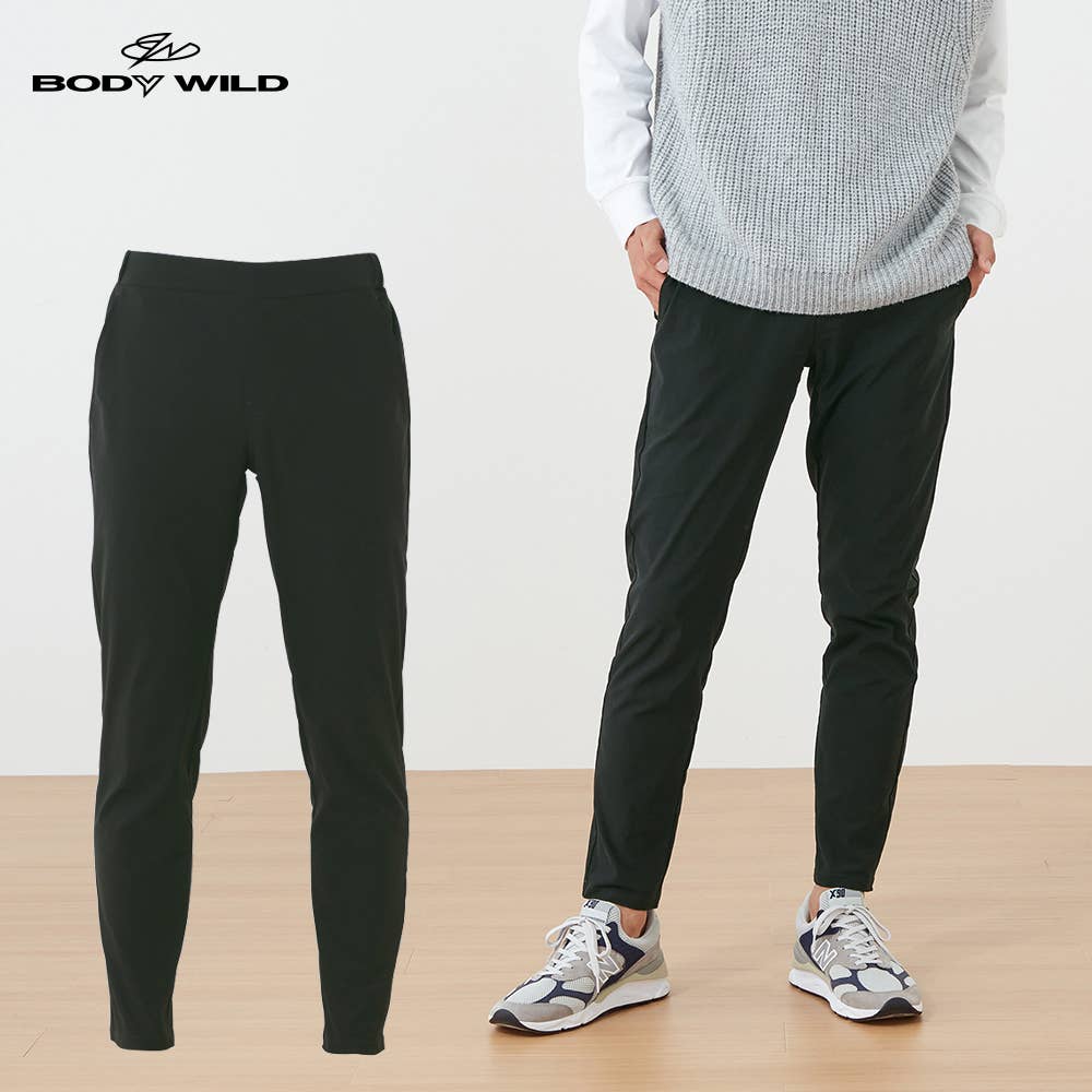 ドライレーヨン混ストレッチパンツ（テーパード） BDN05K :メンズ