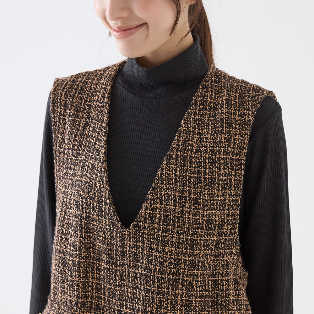 7DAYS LOOKS】ツイードベスト【SALE】 TZW652 :レディース トップス