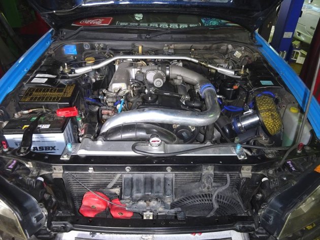スカイライン ER34 RB25DET ハイフロータービン 現車セッティング中