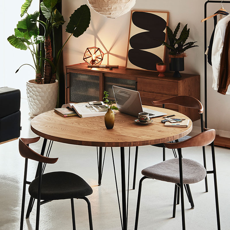 直径120cm] FRANK ダイニングテーブル(WFT-1/ラウンド) | DOUBLEDAY