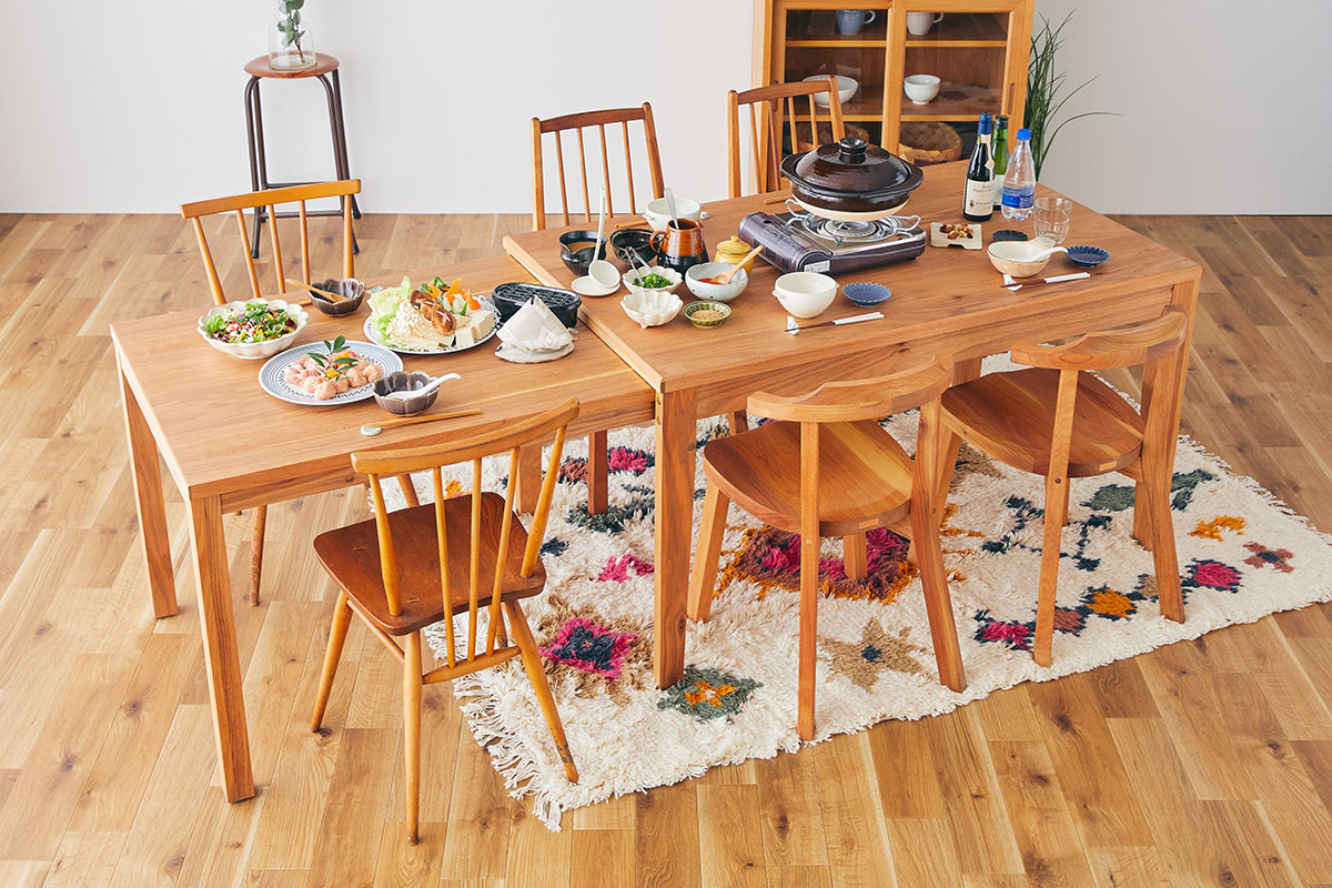 Aki（アキ）エクステンションテーブル｜幅130～210cm ｜ダブルデイ