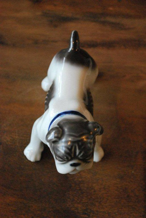 アンティーク ブルドッグ 陶器