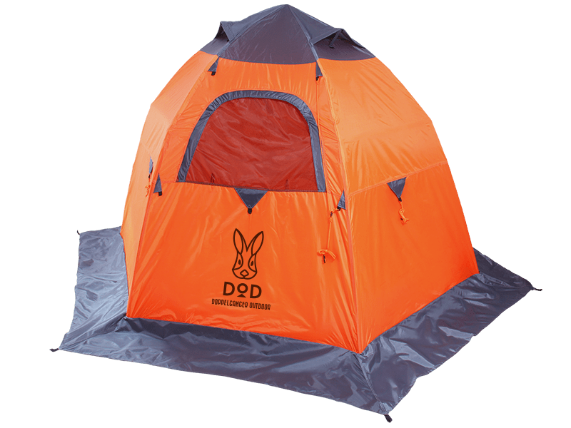 販売終了】ワンタッチフィッシングテント（フラッシュオレンジ・3人用