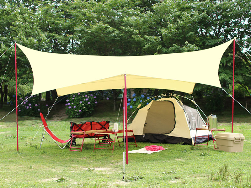 DOD ビッグタープポール 2セット 木目調 2本セット DOD ビッグタープ