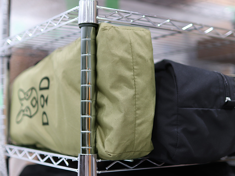 廃番品】DOD ストレージベンチ 折り畳み式 FS2-246M カーキ 収納袋