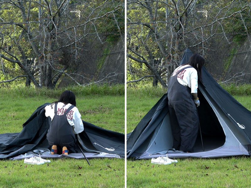 ワンポールテントS（ブラック） T3-44-BK - DOD（ディーオーディー