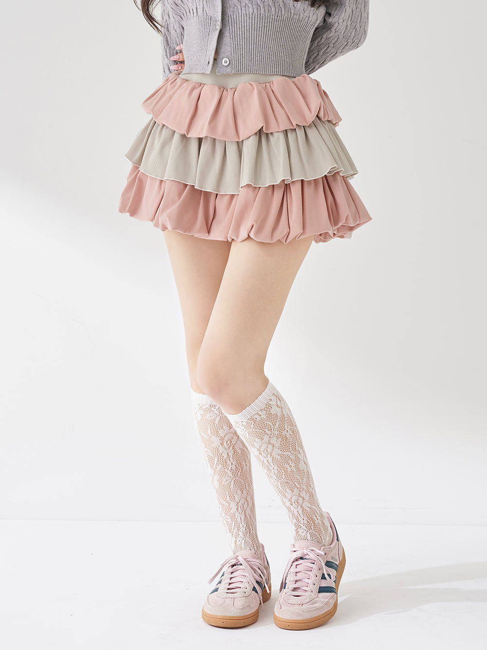 カットフリルミックスミニスカート – Darich (ダーリッチ)