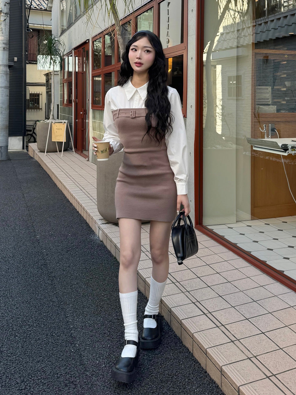 シャツドッキングタイトミニワンピース – Darich (ダーリッチ)