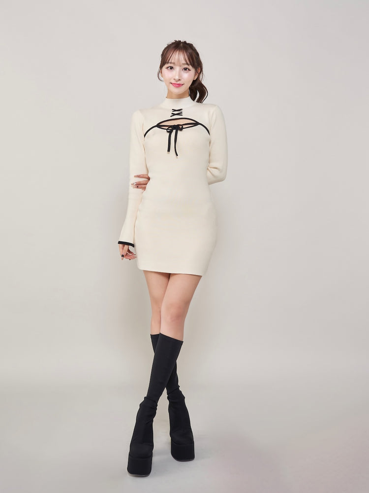 ダーリッチ Darich フロントオープンニットミニワンピース 【公式通販】