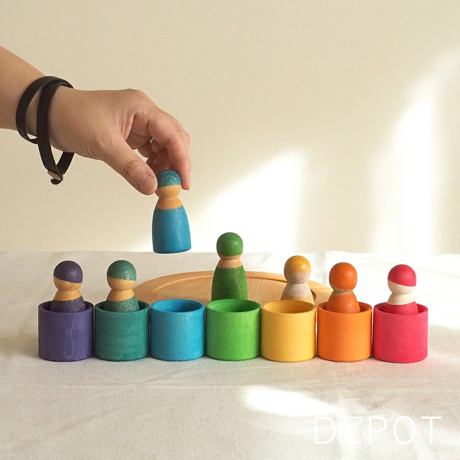 ドイツ グリムス カラフルフレンズ】木のおもちゃ 知育玩具 ままごと