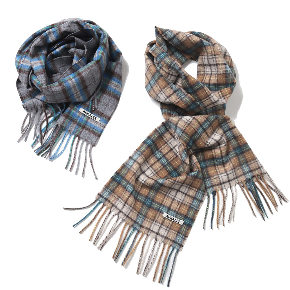 AURALEE(オーラリー)】CASHMERE CHECK STOLE (A23AM01CM) | AURALEE
