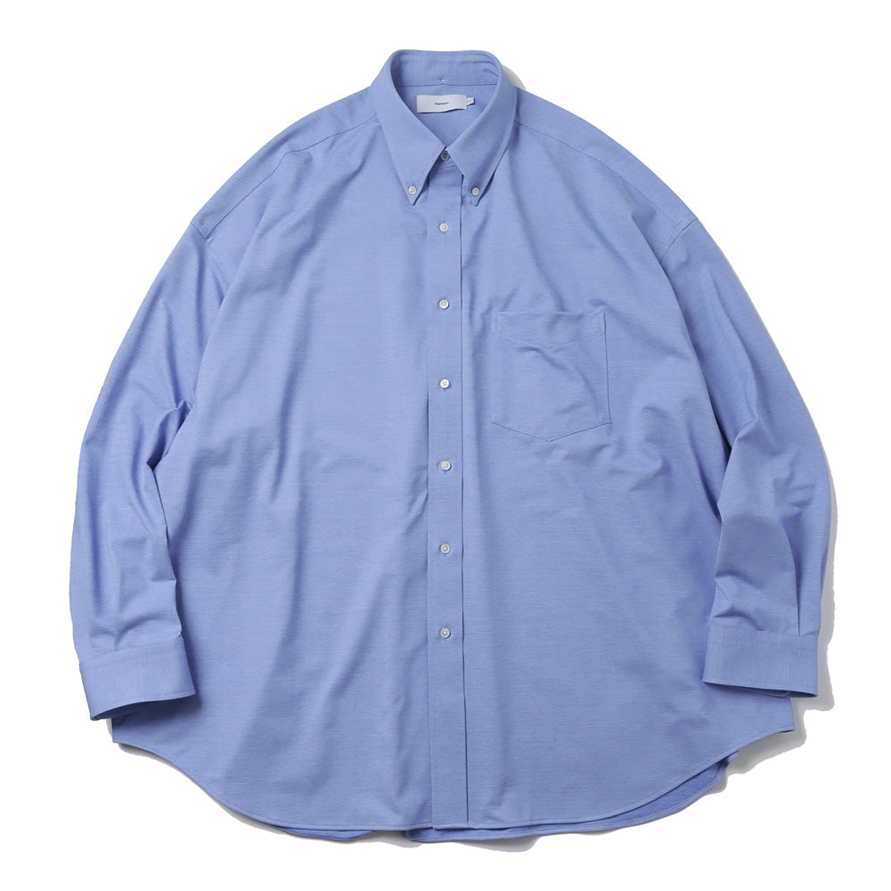 Graphpaper) Oxford Pique Jersey L/S Oversized B.D Shirt (GM234