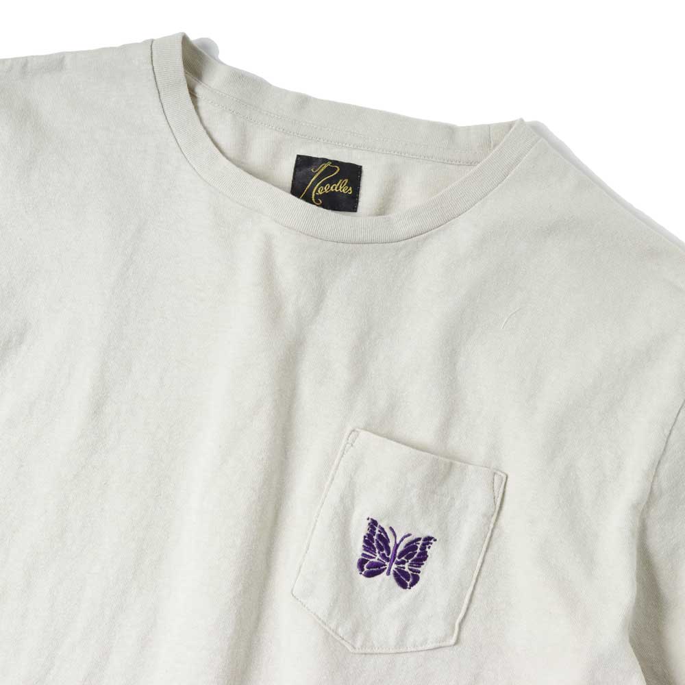 NEEDLES(ニードルズ)S/S Papillon Emb. Pocket Tee - Cotton Jersey