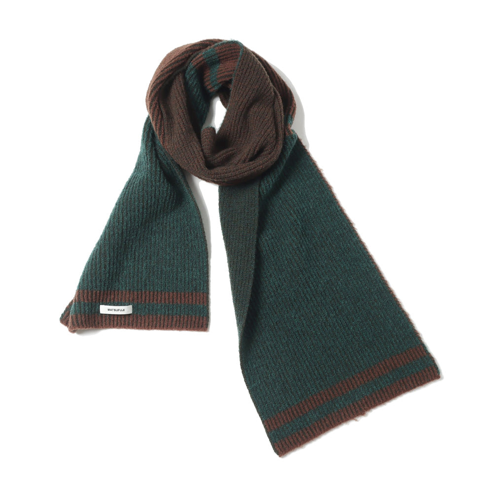 MATSUFUJI(マツフジ)Border Knit Stole (M243-0503) | MATSUFUJI
