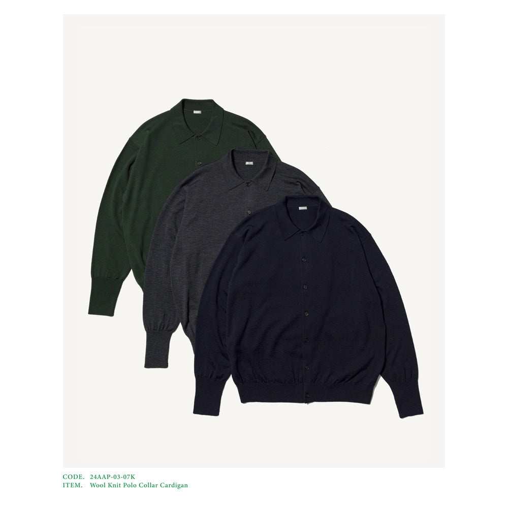 A.PRESSE Wool Knit Polo Collar Cardigan 24AAP-03-07K (24AAP-03-07K
