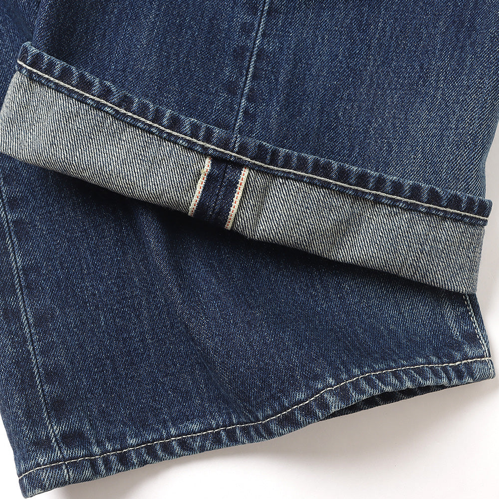 Graphpaper) Selvage Denim Five Pocket Wide Straight Pants(Dk.FADE